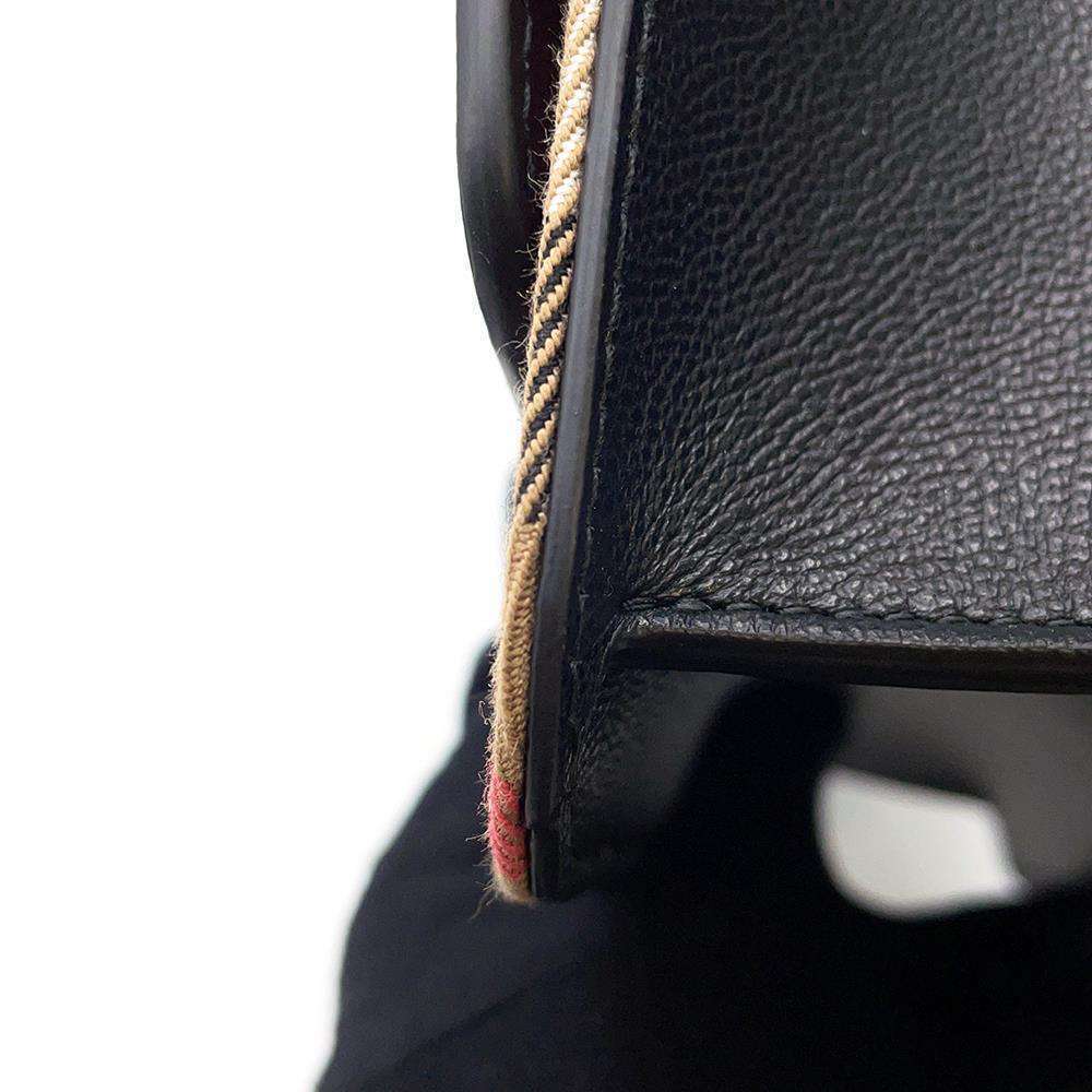 Burberry Shoulder Bag Checkered Canvas Black - Picture 6 of 10